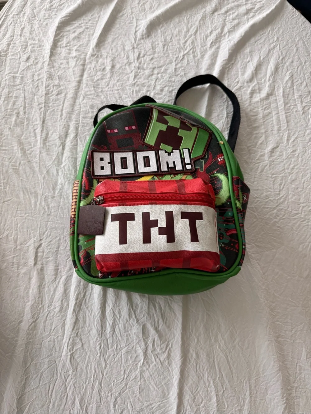 Kids Green and Red mini TNT Backpack - BOOM! Graphic